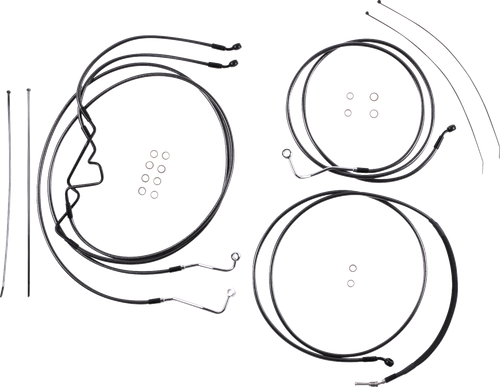 MAGNUM SHIELDING 487928 Black Pearl™ Designer Handlebar Installation Kit - 8" - '17-'20 FLHR - 8" '17-'20 FLHR