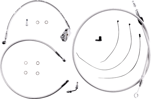 MAGNUM SHIELDING 3871256 Sterling Chromite II® Designer Handlebar Installation Kit - 6" - '18-'24 Softail - 6" '18-'24 Softail