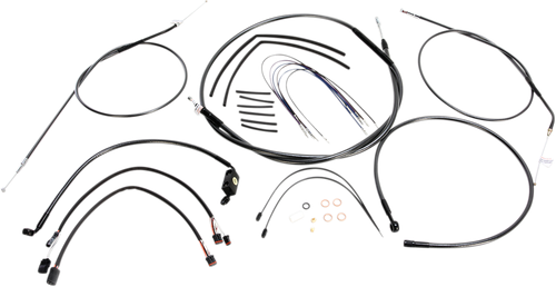 MAGNUM SHIELDING 487672 Black Pearl™ Designer Handlebar Installation Kit - 15"-17" - '14-'22 Sportster - 15"-17" '14-'22 Sportster