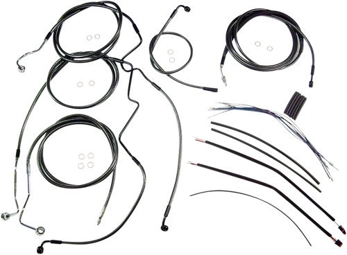 MAGNUM SHIELDING 487841 Black Pearl™ Designer Handlebar Installation Kit - 12"-14" - '17-'20 FLH - 12"-14" '17-'20 FLH