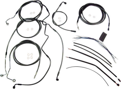 MAGNUM SHIELDING 487871 Black Pearl™ Designer Handlebar Installation Kit - 12"-14" - '17-'20 FLTR - 12"-14" '17-'20 FLTR
