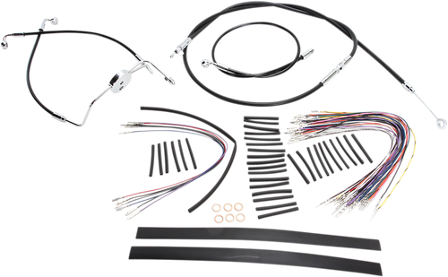 MAGNUM SHIELDING 489301 XR Handlebar Installation Kit - 12"-14" Ape Hangers - '08-'13 Touring - Black - 12"-14" Ape Hangers '08-'13 Touring Black