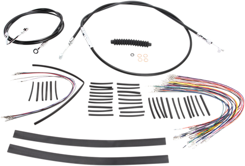 MAGNUM SHIELDING 489361 XR Handlebar Installation Kit - 12"-14" Ape Hangers - '08-'13 Touring - Black - 12"-14" Ape Hangers '08-'13 Touring Black