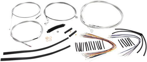 MAGNUM SHIELDING 589252 XR Handlebar Installation Kit - 15"-17" Ape Hangers - '07-'10 FLST - Stainless Steel - 15"-17" Ape Hangers '07-'10 FLST Stainless Steel