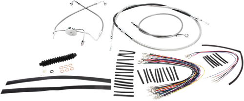MAGNUM SHIELDING 589302 XR Handlebar Installation Kit - 15"-17" Ape Hangers - '08-'13 Touring - Stainless Steel - 15"-17" Ape Hangers '08-'13 Touring Stainless Steel