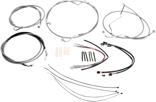 MAGNUM SHIELDING 589341 XR Handlebar Installation Kit - 12"-14" Ape Hangers - '14-'15 FLH - Stainless Steel - 12"-14" Ape Hangers '14-'15 FLH Stainless Steel