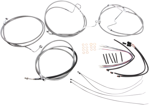 MAGNUM SHIELDING 589342 XR Handlebar Installation Kit - 15"-17" Ape Hangers - '14-'15 FLH - Stainless Steel - 15"-17" Ape Hangers '14-'15 FLH Stainless Steel