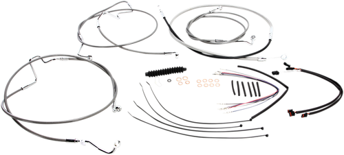 MAGNUM SHIELDING 589481 XR Handlebar Installation Kit - 12"-14" Ape Hangers - '14-'15 FLHR - Stainless Steel - 12"-14" Ape Hangers '14-'15 FLHR Stainless Steel