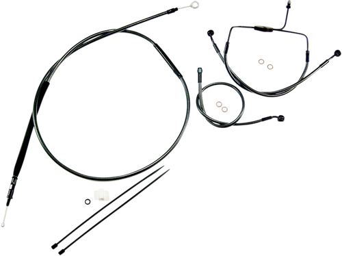 MAGNUM SHIELDING 487304 Black Pearl™ Designer Handlebar Installation Kit - 10" - '08-'13 Touring - 10" '08-'13 Touring