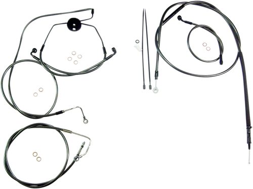 MAGNUM SHIELDING 487314 Black Pearl™ Designer Handlebar Installation Kit - 10" - '08-'13 FLH - 10" '08-'13 FLH