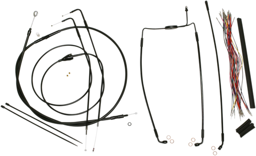 MAGNUM SHIELDING 486281 XR Handlebar Installation Kit - 12"-14" Ape Hangers - '96-'06 FLH - Black - 12"-14" Ape Hangers '96-'06 FLH Black