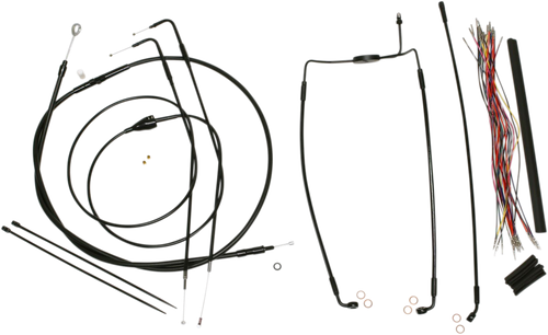 MAGNUM SHIELDING 486282 XR Handlebar Installation Kit - 15"-17" Ape Hangers - '96-'06 FLH - Black - 15"-17" Ape Hangers '96-'06 FLH Black
