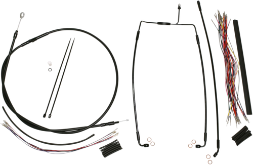 MAGNUM SHIELDING 486301 XR Handlebar Installation Kit - 12"-14" Ape Hangers - '08-'13 Touring - Black - 12"-14" Ape Hangers '08-'13 Touring Black