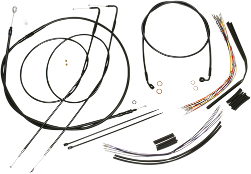 MAGNUM SHIELDING 486381 XR Handlebar Installation Kit - 12"-14" Ape Hangers - '96-'05 FXD - Black - 12"-14" Ape Hangers '96-'05 FXD Black
