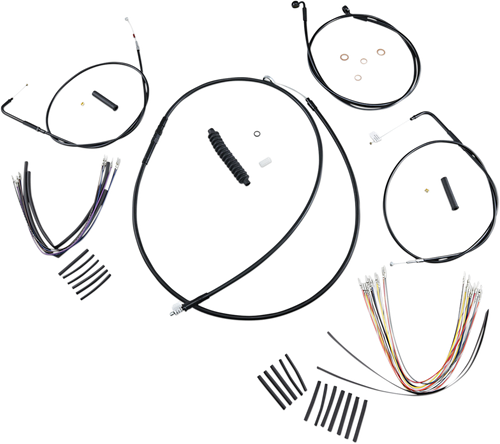 MAGNUM SHIELDING 486441 XR Handlebar Installation Kit - 12"-14" Ape Hangers - '00-'06 FLST - Black - 12"-14" Ape Hangers '00-'06 FLST Black
