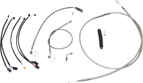 MAGNUM SHIELDING 589941 XR Handlebar Installation Kit - 12"-14" Ape Hangers - '18-'24 Softail - Stainless Steel/Chrome - 12"-14" Ape Hangers '18-'24 Softail Stainless Steel/Chrome