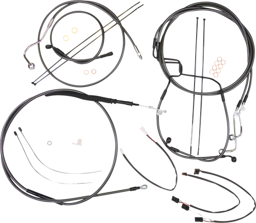 MAGNUM SHIELDING 487972 Black Pearl™ Designer Handlebar Installation Kit - 15"-17" - '21-'23 FLTR - 15"-17" '21-'23 FLTR
