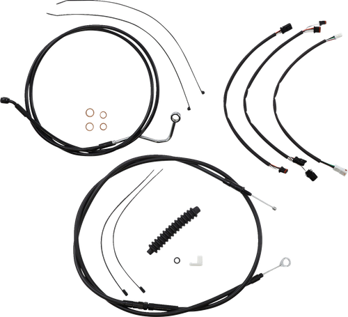 MAGNUM SHIELDING 486982 XR Handlebar Installation Kit - 15"-17" Ape Hangers - '21-'23 FLTR - Black - 15"-17" Ape Hangers '21-'23 FLTR Black