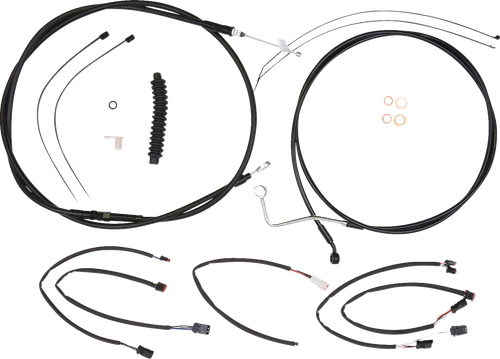 MAGNUM SHIELDING 4861021 XR Handlebar Installation Kit - 12"-14" Ape Hangers - '21-'24 FLHRXS - Black - 12"-14" Ape Hangers '21-'24 FLHRXS Black