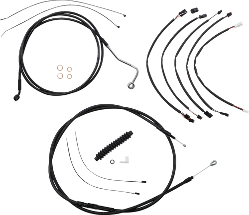 MAGNUM SHIELDING 4861022 XR Handlebar Installation Kit - 15"-17" Ape Hangers - '21-'24 FLHRXS - Black - 15"-17" Ape Hangers '21-'24 FLHRXS Black