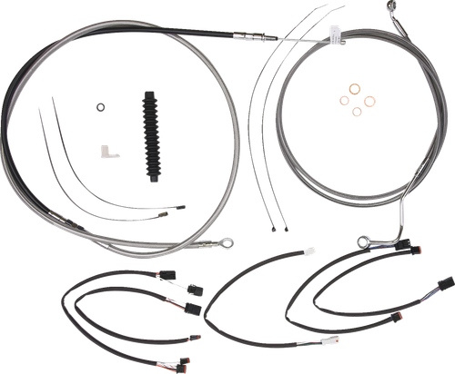 MAGNUM SHIELDING 5891021 XR Handlebar Installation Kit - 12"-14" Ape Hangers - '21-'24 FLHRXS - Stainless Steel/Chrome - 12"-14" Ape Hangers '21-'24 FLHRXS Stainless Steel/Chrome