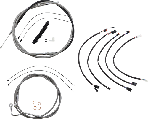 MAGNUM SHIELDING 5891022 XR Handlebar Installation Kit - 15"-17" Ape Hangers - '21-'24 FLHRXS - Stainless Steel/Chrome - 15"-17" Ape Hangers '21-'24 FLHRXS Stainless Steel/Chrome