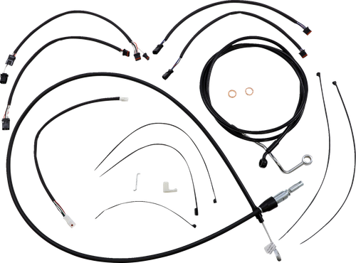 MAGNUM SHIELDING 4861131 XR Handlebar Installation Kit - 12"-14" Ape Hangers - '21-'24 FLHRXS - Black - 12"-14" Ape Hangers '21-'24 FLHRXS Black