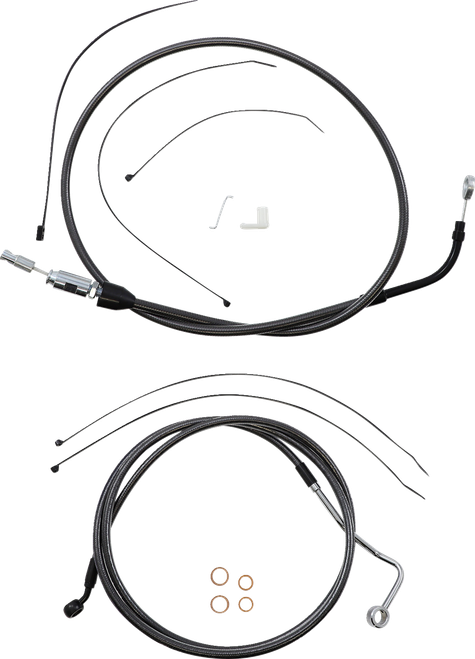 MAGNUM SHIELDING 4871174 Black Pearl™ Designer Handlebar Installation Kit - 10" - '21-'23 FLH - 10" '21-'23 FLH