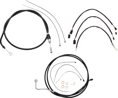 MAGNUM SHIELDING 4861172 XR Handlebar Installation Kit - 15"-17" Ape Hangers - '21 FLH - Black - 15"-17" Ape Hangers '21 FLH Black