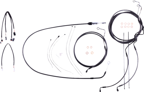 MAGNUM SHIELDING 4871192 Black Pearl™ Designer Handlebar Installation Kit - 15"-17" - '21-'23 FLH - 15"-17" '21-'23 FLH