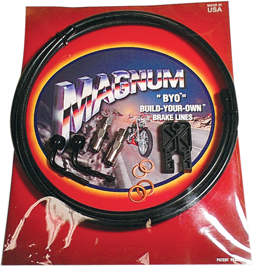 MAGNUM SHIELDING 496190A Brake Line Kit - Single Disc - 10mm-90° - 6' - Black Stainless Steel - Single Disc 10mm-90° 6' Black Stainless Steel