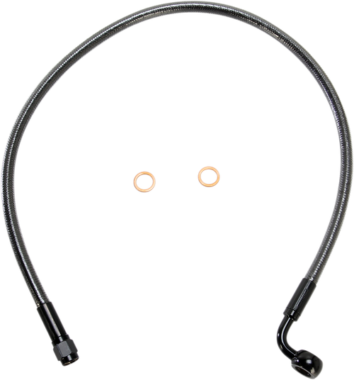 MAGNUM SHIELDING AS47224 Brake Line - 10 mm-90° - 24" - Black Pearl - 10 mm-90° 24" Black Pearl