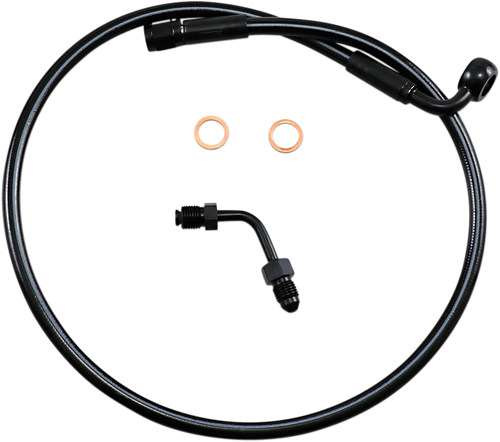MAGNUM SHIELDING SBB1502-27 Brake Line - Upper with Adapter - Black - Upper with Adapter Black