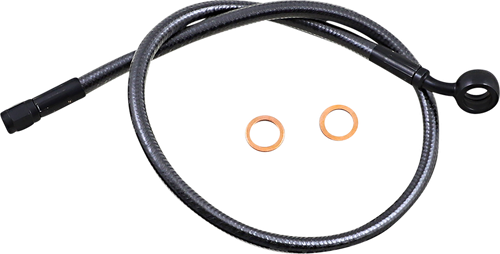 MAGNUM SHIELDING AS478124 Brake Line - 12mm-35° - 24" - Black Pearl - 12mm-35° 24" Black Pearl
