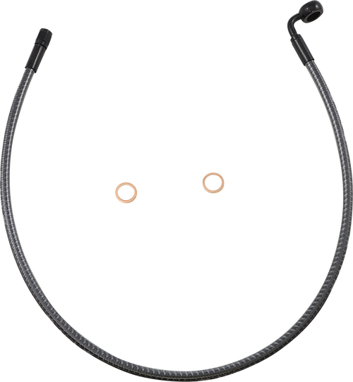 MAGNUM SHIELDING AS778028 Brake Line - Front - 12 mm - 90° - 28" - KARBONFIBR - Front 12 mm 90° 28" KARBONFIBR