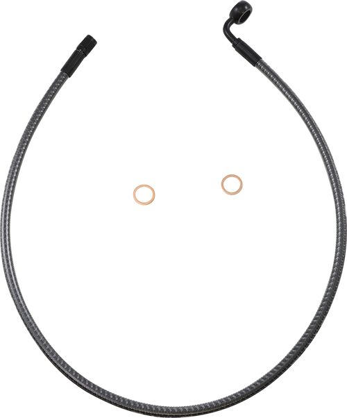 MAGNUM SHIELDING AS778030 Brake Line - Front - 12 mm - 90° - 30" - KARBONFIBR - Front 12 mm 90° 30" KARBONFIBR
