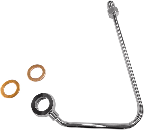 MAGNUM SHIELDING AS37000 ABS Upper Brake Line Adapter - 4-3/4" Length - Chrome - 4-3/4" Length Chrome