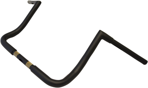 LA CHOPPERS LA-7361-12M 1-1/4" Twin Peaks Touring Handlebar - 12" - Flat Black - 12" Flat Black