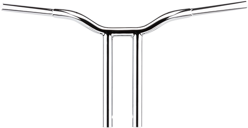 LA CHOPPERS LA-7337-10 Kage Fighter Welded Straight-Riser Handlebar - One Piece - 10" - Chrome - One Piece 10" Chrome