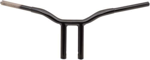 LA CHOPPERS LA-7337-10B Kage Fighter Welded Straight-Riser Handlebar - One Piece - 10" - Black - One Piece 10" Black