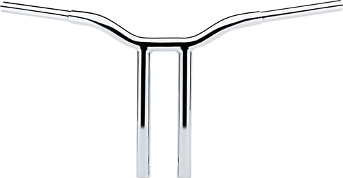 LA CHOPPERS LA-7337-14 Kage Fighter Welded Straight-Riser Handlebar - One Piece - 14" - Chrome - One Piece 14" Chrome