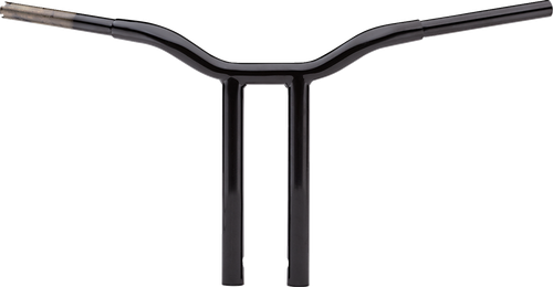 LA CHOPPERS LA-7337-14B Kage Fighter Welded Straight-Riser Handlebar - One Piece - 14" - Black - One Piece 14" Black