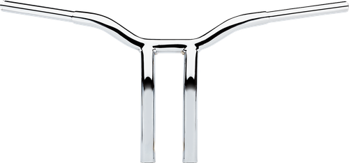 LA CHOPPERS LA-7338-12 Kage Fighter Welded Bent-Riser Handlebar - One Piece - 12" - Chrome - One Piece 12" Chrome