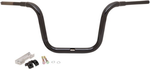 LA CHOPPERS LA-7314-12B 1-1/2" Grande Traditional Ape Hanger Handlebar - 12" - Black - 12" Black