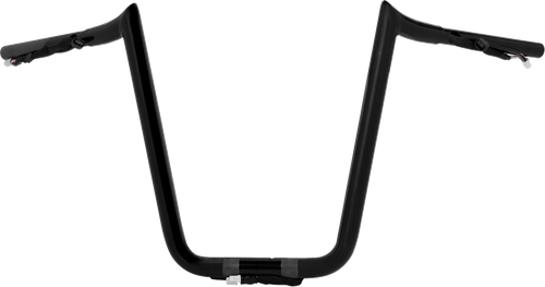 LA CHOPPERS LA-7359-14BW Pre-Wired Prime Ape Handlebar - 1-1/4" x 14" - Black - 1-1/4" x 14" Black