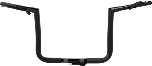 LA CHOPPERS LA-7367-12BW Pre-Wired Twin Peaks Handlebar - 1-1/4" x 12" - Black - 1-1/4" x 12" Black