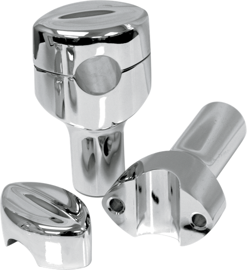 LA CHOPPERS LA-7404-03 Hefty Smooth Handlebar Risers for 1-1/4" Handlebars - 3" - Chrome - 3" Chrome