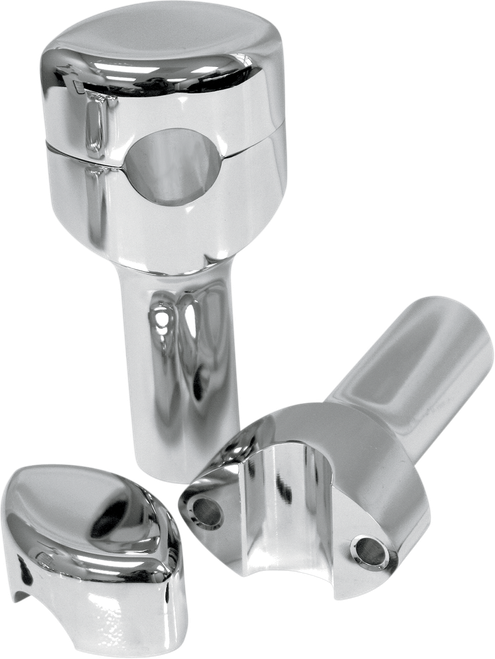LA CHOPPERS LA-7406-04 Hefty Smooth Handlebar Risers for 1-1/4" Handlebars - 4" - Chrome - 4" Chrome
