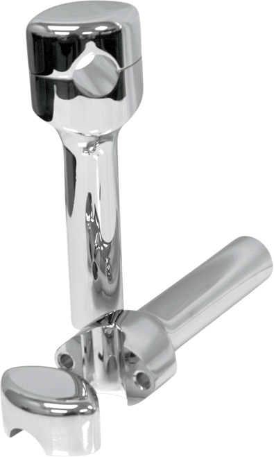 LA CHOPPERS LA-7406-06 Hefty Smooth Handlebar Risers for 1-1/4" Handlebars - 6" - Chrome - 6" Chrome
