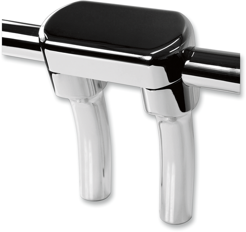 LA CHOPPERS LA-7446-05 Hefty Handlebar Riser & Top Clamp Kit - 5-1/2" - Chrome - 5-1/2" Chrome